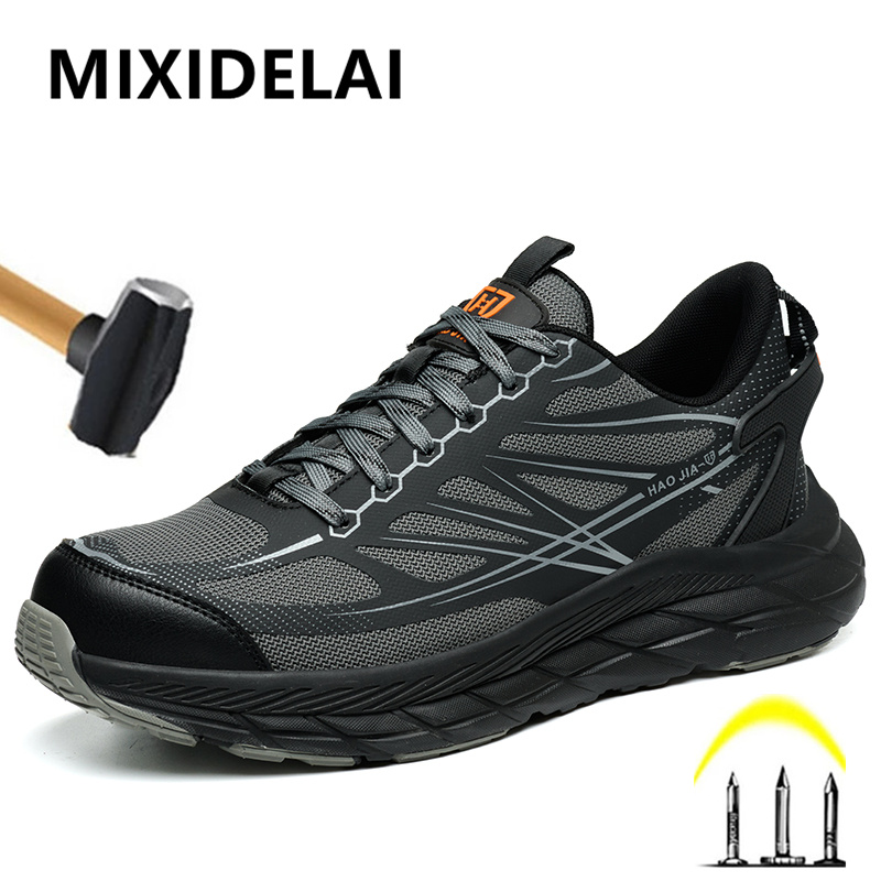 Sneaker Care - أحذية رياضية عصرية للعمل بمقدمة فولاذية،