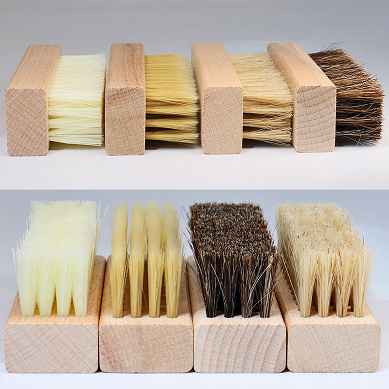 Sneaker Care Cleaning Kit - فرشاة أحذية بمقبض خشبي ، مفيدة